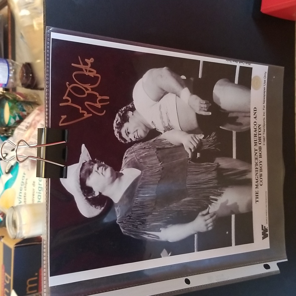 Cowboy Bob Orton Autographed Black & White Photo 8x10